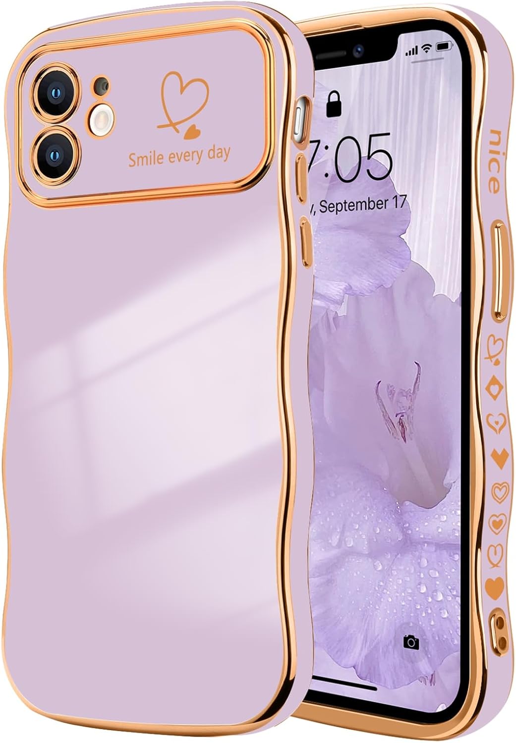 Cute Wave Frame Curly Shape | Flash Phone Case