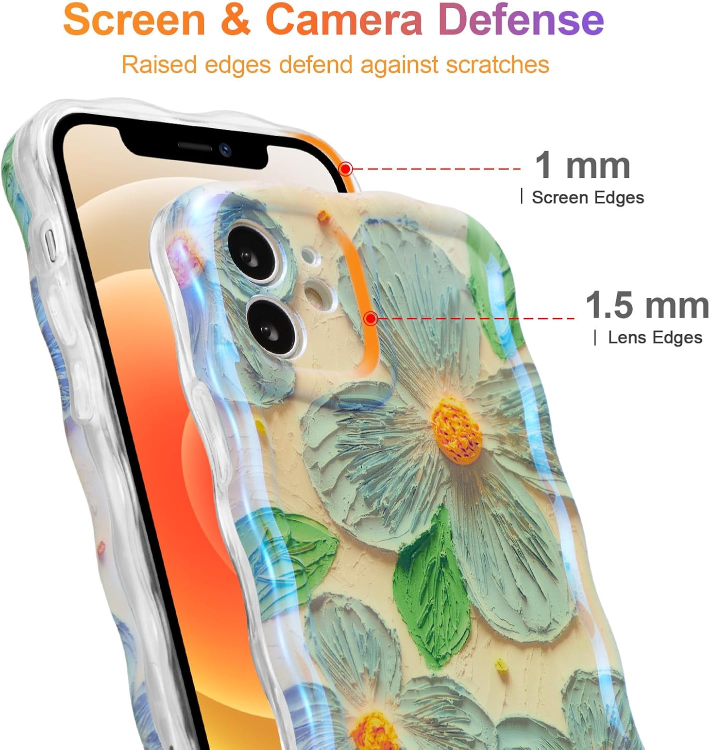 Colorful Retro Oil Painting Flower Phone Case| Floral Phone Case