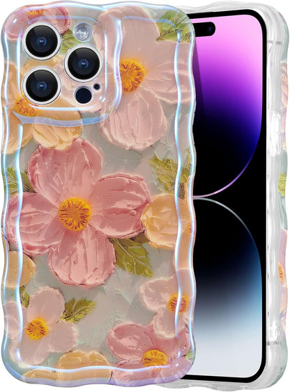 Colorful Retro Oil Painting Flower Phone Case| Floral Phone Case