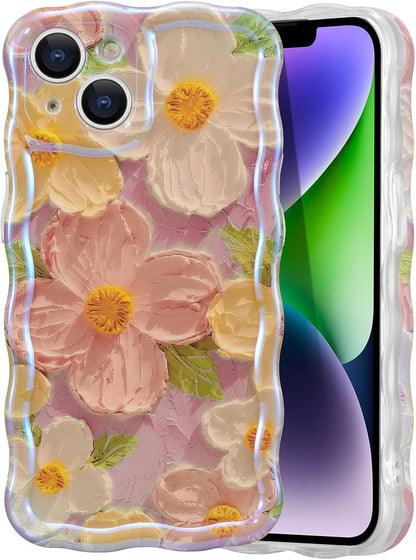 Colorful Retro Oil Painting Flower Phone Case| Floral Phone Case