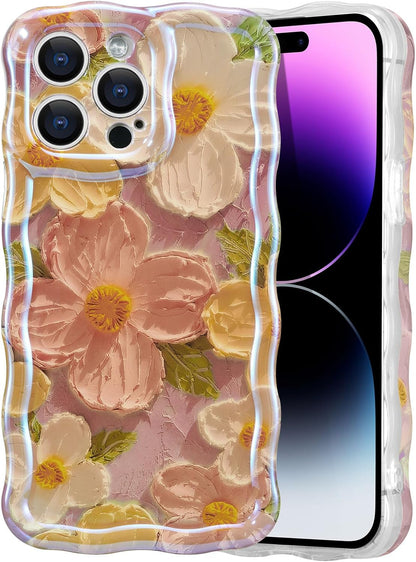 Colorful Retro Oil Painting Flower Phone Case| Floral Phone Case