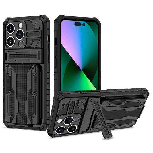 Kickstand Card Slot Armor Case for iPhone| Simple Phone Case