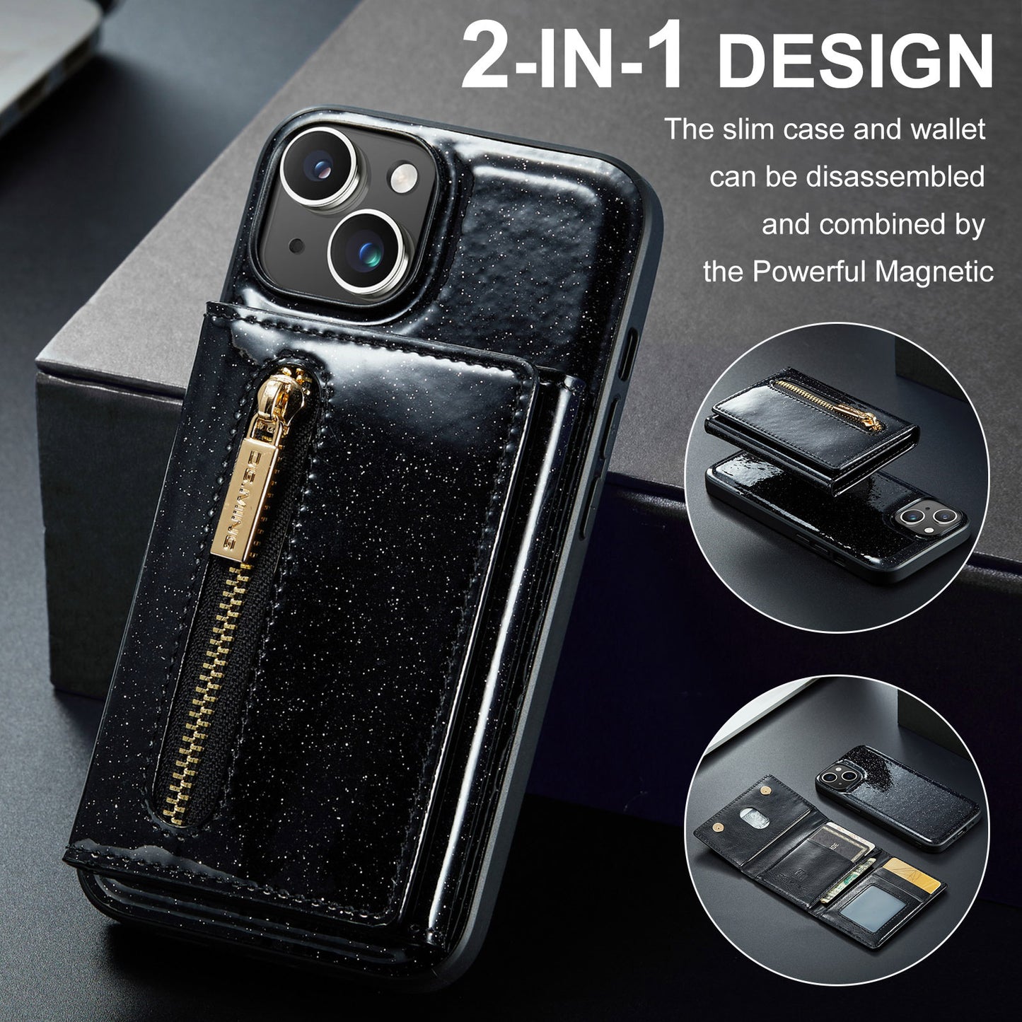 2-in-1 Magnetic Card Bag Phonecase | Cardholder Phone Case