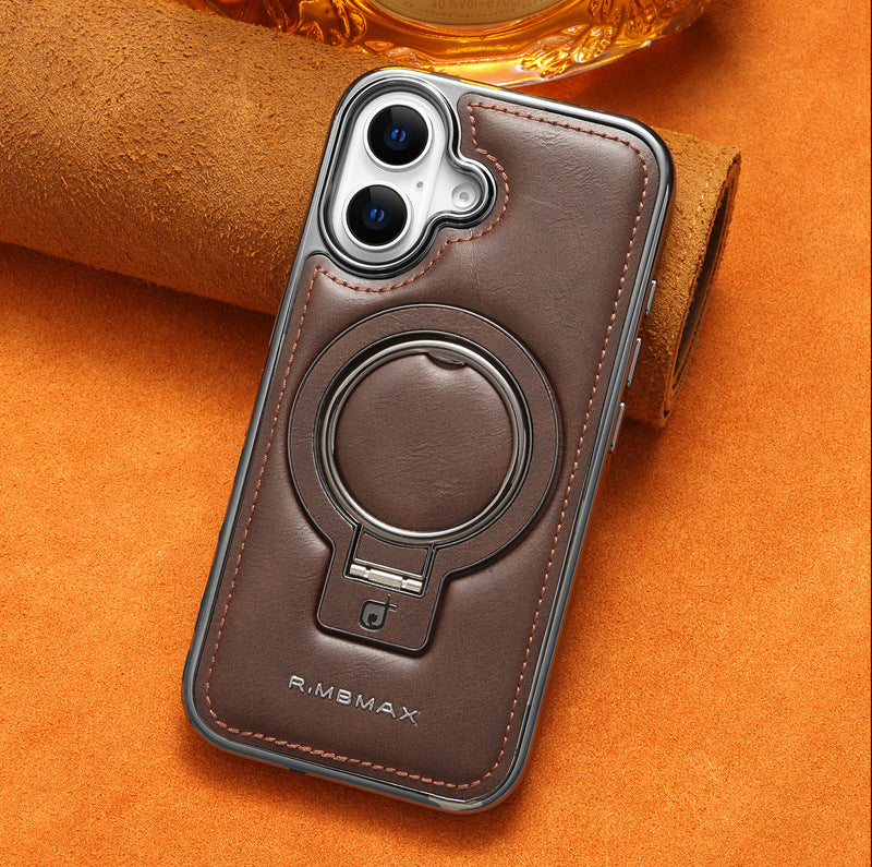 Luxury Leather Invisible Stand Phone Case| MagSafe Phone Case