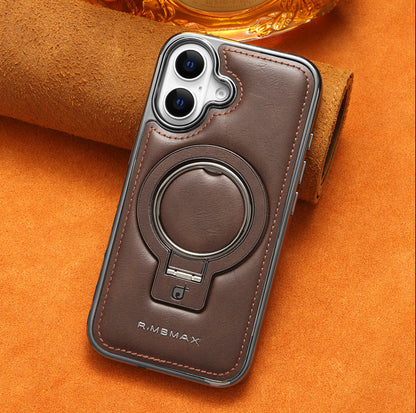 Luxury Leather Invisible Stand Phone Case| MagSafe Phone Case