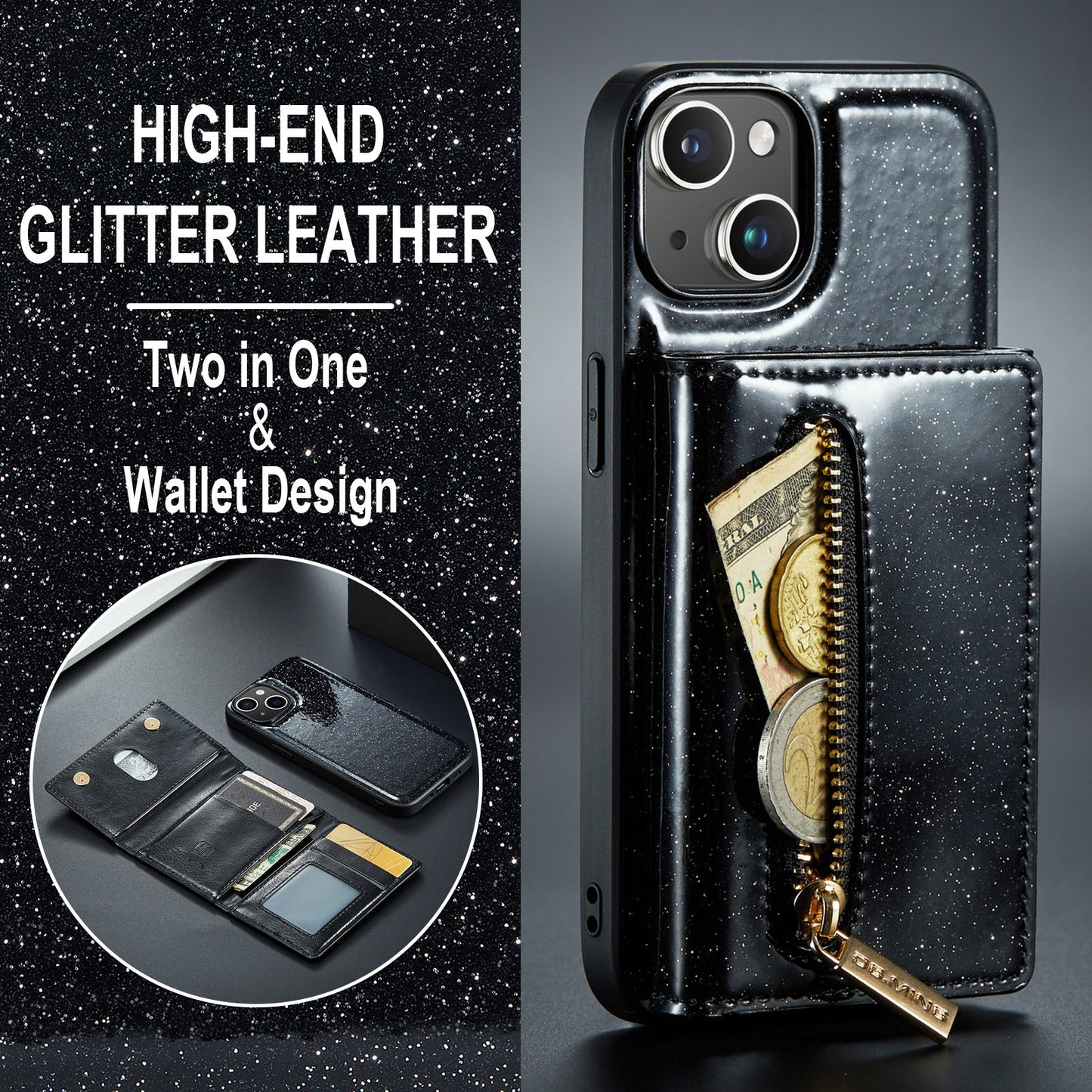 2-in-1 Magnetic Card Bag Phonecase | Cardholder Phone Case