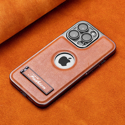 Leather Bracket Anti-drop All-inclusive| Simple Phone Case