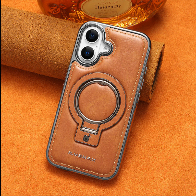 Luxury Leather Invisible Stand Phone Case| MagSafe Phone Case