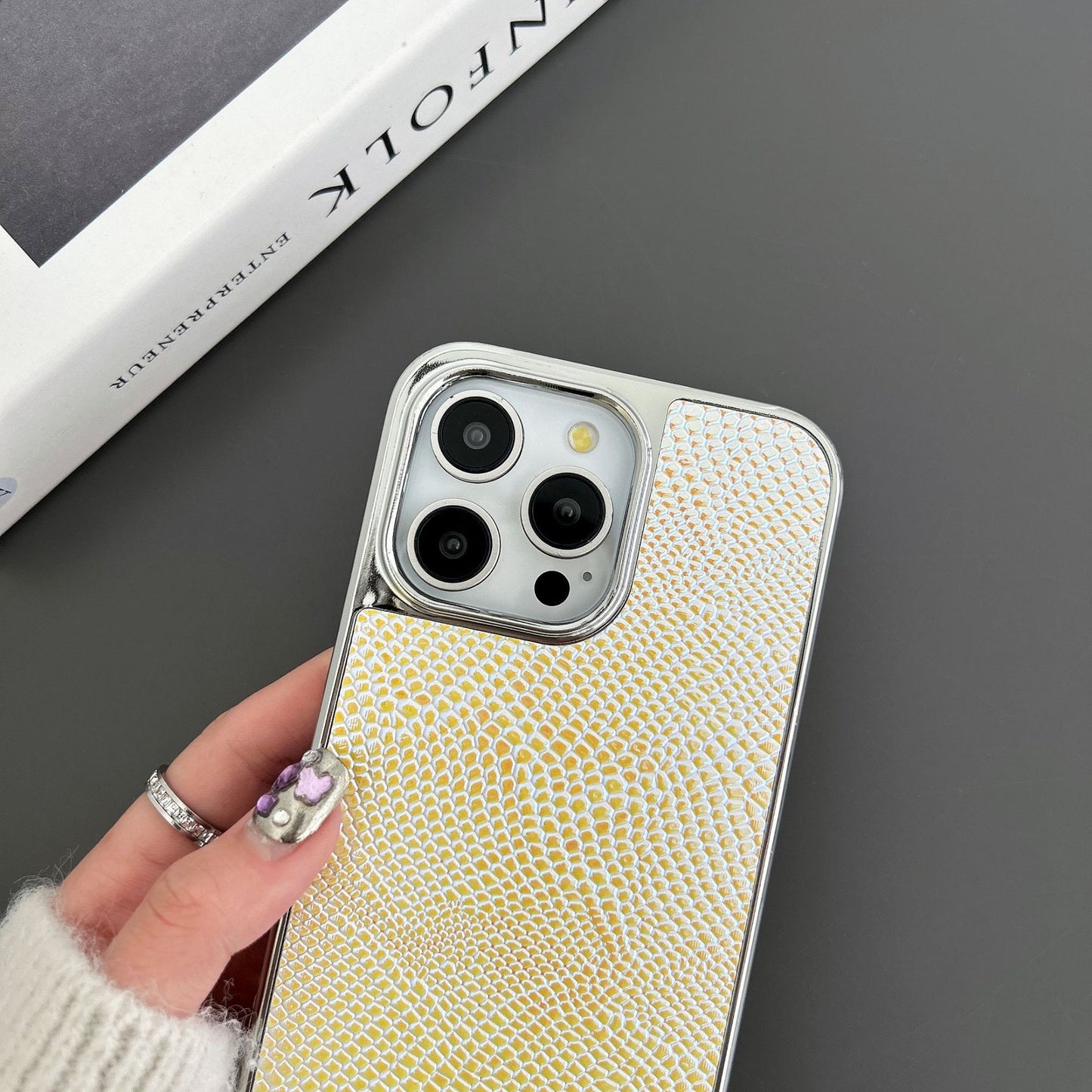 Leather Snakeskin Laser Texture Design |Luxury Phone Cases