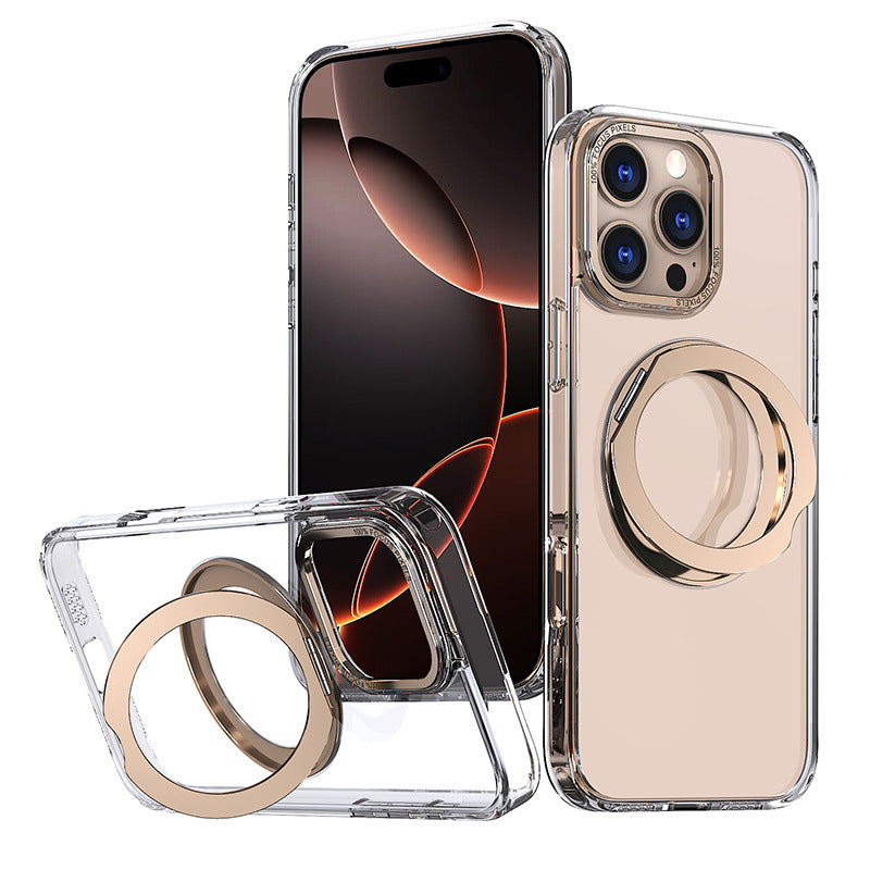 Frosted Transparent 360° Rotating Ring Stand | MagSafe Phone Case